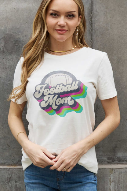 FOOTBALL MOM Graphic Cotton Tee