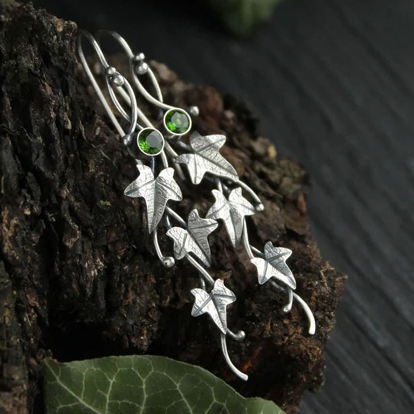 Ivy Leaf Dangle Earrings