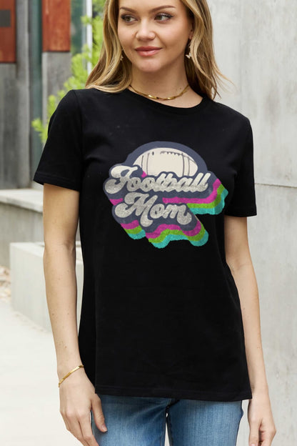 FOOTBALL MOM Graphic Cotton Tee