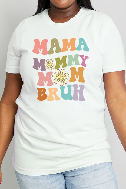 MAMA MY MOM BRUH Graphic Cotton Tee