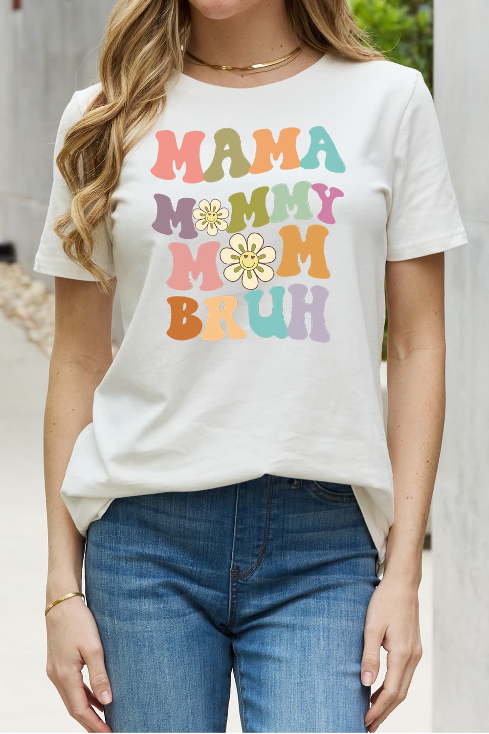 MAMA MY MOM BRUH Graphic Cotton Tee