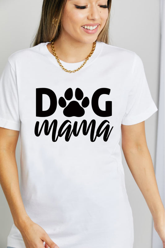 DOG MAMA Graphic Cotton T-Shirt