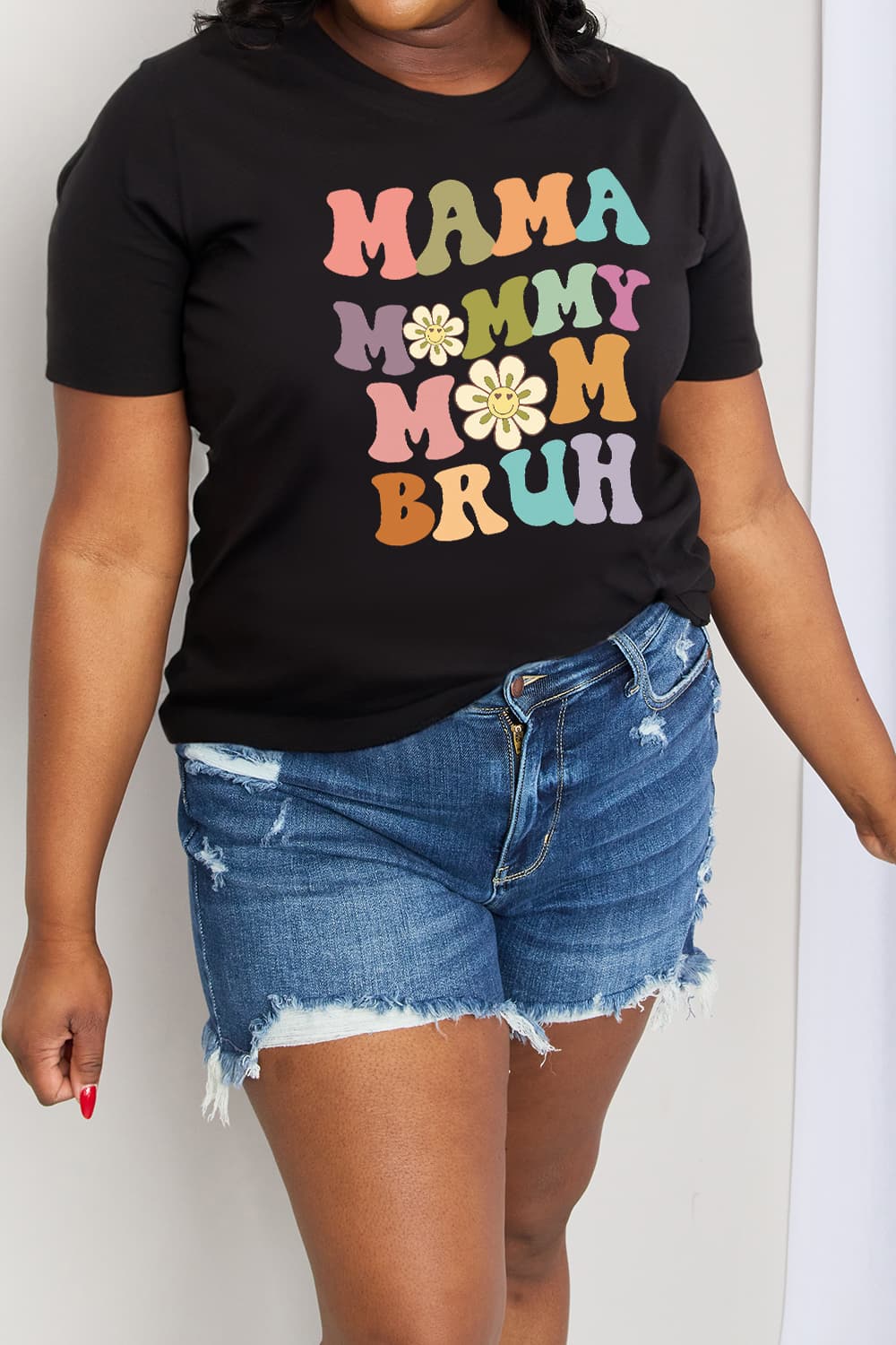 MAMA MY MOM BRUH Graphic Cotton Tee