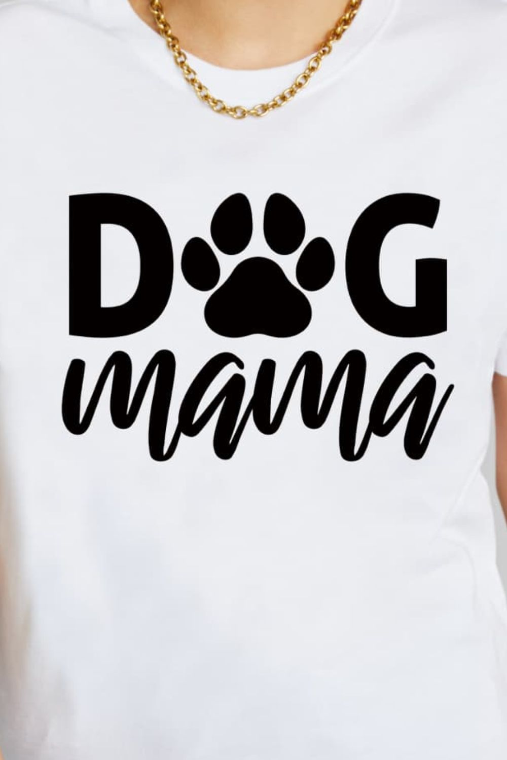 DOG MAMA Graphic Cotton T-Shirt