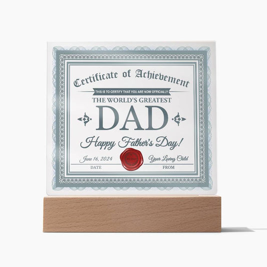 Dad-Certificate of Achievement