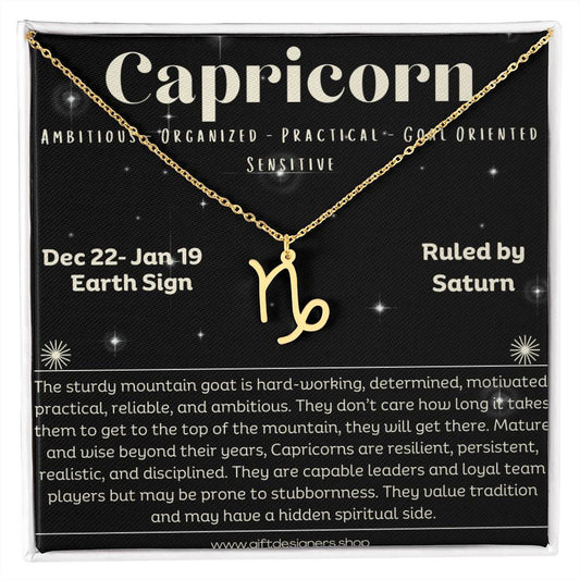 Capricorn-Zodiac Necklace