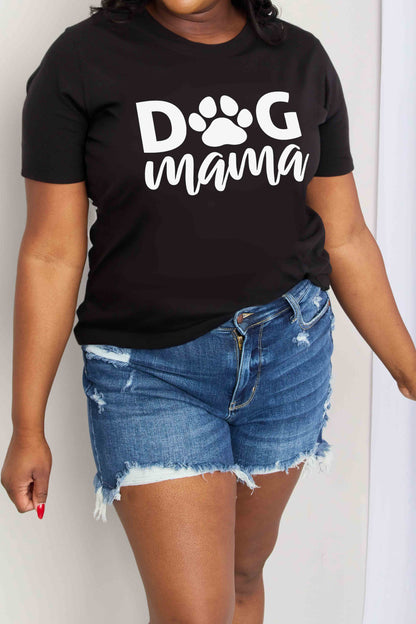 DOG MAMA Graphic Cotton T-Shirt