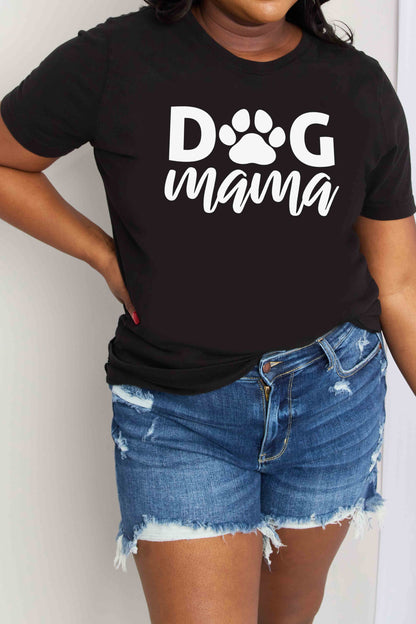 DOG MAMA Graphic Cotton T-Shirt