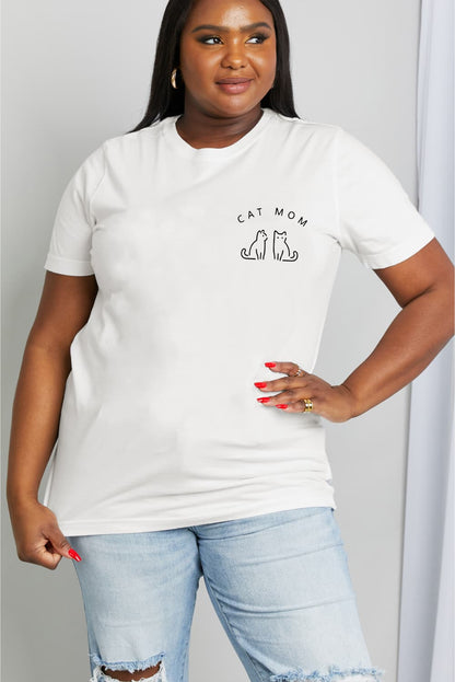 CAT MOM Graphic Cotton Tee