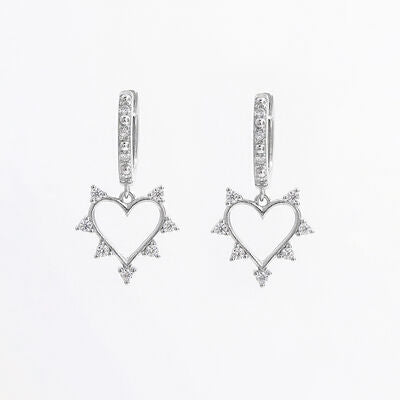 Spike Heart Dangle Earrings