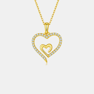 Heart Inside Heart Pendant Necklace