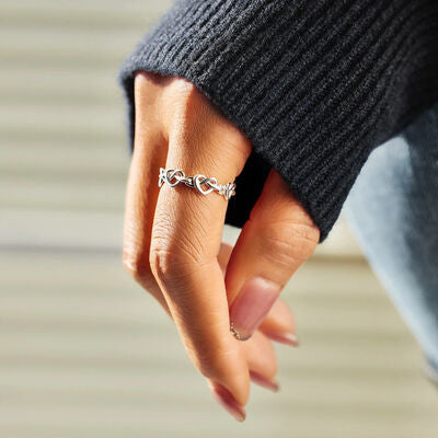 Knotted Hearts Open Ring