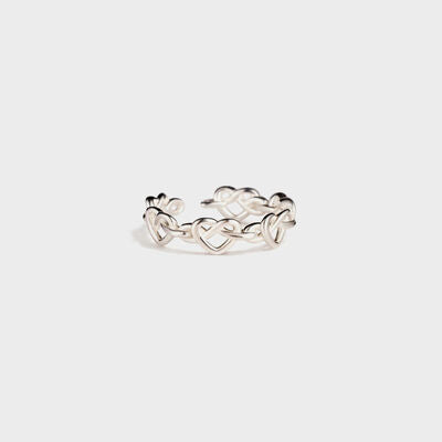 Knotted Hearts Open Ring