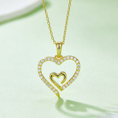 Heart Inside Heart Pendant Necklace