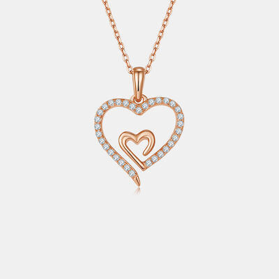 Heart Inside Heart Pendant Necklace