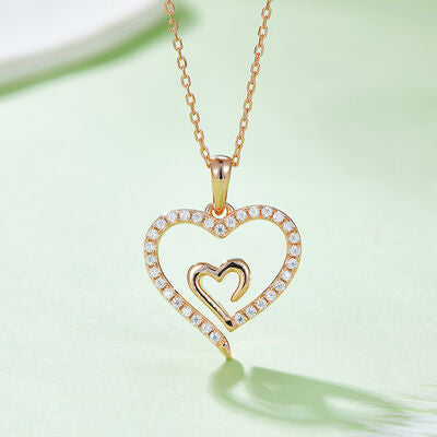 Heart Inside Heart Pendant Necklace