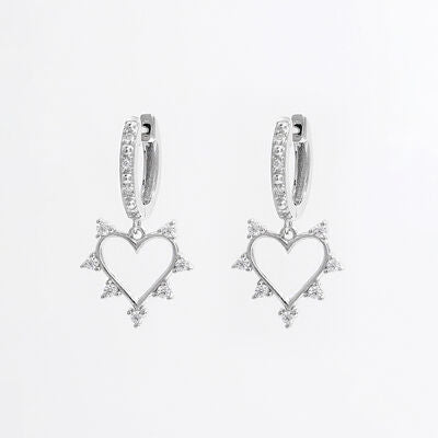 Spike Heart Dangle Earrings