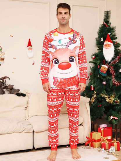 Full Size Christmas Long Sleeve Top and Pants Set