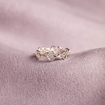 Knotted Hearts Open Ring