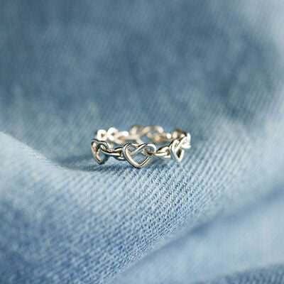 Knotted Hearts Open Ring